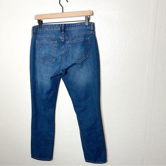 GAP Distressed Slim Straight Leg Girlfriend Mid Rise Jean 27 - Picture 6 of 9